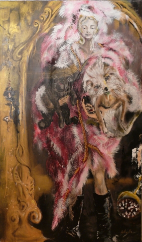 2010 martin franke, elle lacht seht mom molke mus, 185 x 110 cm, 2010